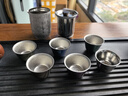 飛劍（feijian）純鈦雙層鈦茶杯功夫茶具套裝喝茶泡茶酒杯小水杯 【六色套裝】 曬單實(shí)拍圖
