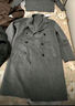 GXG男裝長(cháng)款毛呢大衣深灰色冬2024年新品 深灰色 185/XXL 曬單實(shí)拍圖