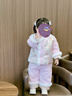G.duck小黃鴨拜年服女童冬季漢服新款兒童過(guò)年衣服寶寶一周歲禮服唐裝國 粉色鈴鐺 120 (120) 曬單實(shí)拍圖