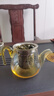 76茶業(yè) 臺灣76 花茶壺 加厚耐熱玻璃茶壺套裝過(guò)濾泡茶器大號透明紅茶茶具 FJ-H620ml配玫瑰金色蓋鈕 曬單實(shí)拍圖