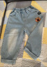 瑪米瑪卡男童牛仔褲秋冬兒童褲子長(cháng)褲潮流時(shí)尚牛仔褲 20藍色   120    曬單實(shí)拍圖