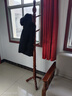 中式實(shí)木衣架落地衣帽架客廳臥室家用加粗立桿式晾掛衣服包的架子 純實(shí)木加粗F46（海棠色） 曬單實(shí)拍圖