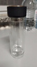 富光雙層玻璃杯男辦公泡茶杯學(xué)生隔熱便攜過(guò)濾帶蓋水杯子定制 典雅黑420ml【雙層高硼硅玻璃】 曬單實(shí)拍圖