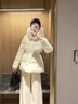 美力城【奚夢(mèng)瑤同款】羽絨服女款泡芙收腰短款加厚保暖鵝絨服外套女021 曬單實(shí)拍圖