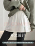 浪莎小屁簾女【95棉高品質(zhì)】打底神器假下擺春秋季疊穿遮胯小白裙內搭 曬單實(shí)拍圖