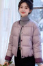 鹿王戀雪韓版圓領(lǐng)短款羽絨服女冬季2025新款小個(gè)子加厚保暖面包服棉襖外套 香芋紫 L 100-115斤 曬單實(shí)拍圖