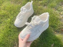 布諾旅（BRONOLV）真皮老爹鞋女熒光綠時(shí)尚輕便休閑運動(dòng)鞋子松糕厚底隱形內增高女鞋 白色 37 【標準碼】 曬單實(shí)拍圖