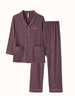 安之伴睡衣女春秋季純棉開(kāi)衫純色簡(jiǎn)約休閑長(cháng)袖長(cháng)褲女士家居服可外穿套裝 褐紫紅(超柔軟5%氨綸有彈力) M 曬單實(shí)拍圖