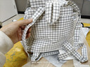冶芷雙肩包女格子背包新款潮流學(xué)院風(fēng)休閑學(xué)生慵懶戶(hù)外輕便水桶包禮物 格子潮流雙肩包【白色】 曬單實(shí)拍圖