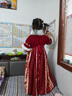 小淘孩漢服女童冬款中國風(fēng)古裝拜年服唐裝女孩兒童古風(fēng)裙 歲歲平安 120 曬單實(shí)拍圖