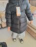 保姆鵝  【風(fēng)墻】?jì)和鸾q服寶寶中長(cháng)款護臉加厚外套保暖童裝[NG2664] 炭黑 110 曬單實(shí)拍圖