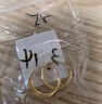 老廟黃金耳環(huán)批花C形耳釘耳圈送女朋友送給媽媽新年禮物 曬單實(shí)拍圖