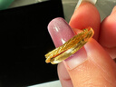 曼卡龍黃金戒指女款 環(huán)游秘境-交織5G足金戒指計價(jià)輕奢氣質(zhì)禮物送女友 13# 5.06g 曬單實(shí)拍圖