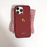 小莓介新年紅皮紋立體金色小馬適用iphone17promax手機殼蘋(píng)果16Pro啞光高級感15側邊半包14荔枝紋保護套 啞光荔枝皮紋-紅色+小金馬 iPhone 15 Pro Max 曬單實(shí)拍圖