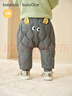 巴拉巴拉balaOne兒童羽絨褲男女童長(cháng)褲寶寶保暖2025冬季新款高腰 灰色熊-白鴨絨 100 cm-充絨量26g 曬單實(shí)拍圖
