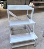 百佳宜鋁合金可定制踏步加寬梯凳樓梯臺階倉庫超市擺貨登高二三四步踏臺 鋁合金焊接二步梯凳60CM 曬單實(shí)拍圖