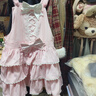 TO ALICE【To Alice】熊之原創(chuàng  )lolita古早昭和蛋糕三層裙擺背帶裙襯衫套裝 C8797淺粉背帶裙（加長(cháng)5cm版） S 曬單實(shí)拍圖