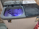 小鴨牌  洗+脫7.5公斤半自動(dòng)洗衣機雙桶 雙缸大容量家用小型迷你波輪脫水半全自動(dòng)迷你帶甩干 洗滌6公斤+脫水3公斤【藍光潔凈強勁電機】 【藍光潔凈款】 曬單實(shí)拍圖