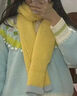 QUEENJOY2025新款秋冬氛圍感撞色圍巾女冬季韓系針織毛線(xiàn)保暖時(shí)尚百搭圍脖 黃色 曬單實(shí)拍圖