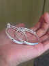 寶寶純銀鈴鐺手鐲銀鐲子嬰兒童歲歲平安實(shí)心推拉滿(mǎn)月周歲禮物手環(huán) 歲歲平安鈴鐺鐲/一對【證書(shū)+禮盒】 一對20克 曬單實(shí)拍圖