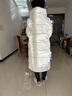 波司登（BOSIDENG）羽絨服鵝絨女長(cháng)款連帽新國標90絨商場(chǎng)同款寬松休閑外套 奶白菱形格提花8958 L 170/92A 體重約120-130斤 曬單實(shí)拍圖