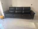 顧家家居（KUKA）零靠墻現代簡(jiǎn)約電動(dòng)功能皮沙發(fā)客廳6196【魅影黑】三人位2電動(dòng) 曬單實(shí)拍圖