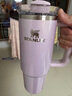 STANLEY保溫杯 巨無(wú)霸吸管杯水杯保溫保冷車(chē)載家居大容量杯子 新年禮物 【珠光細閃】夢(mèng)幻紫菀 887ml 曬單實(shí)拍圖