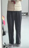 棠暖灰色休閑西褲女2026年超火新款早春加厚加絨直筒闊腿褲羊毛呢褲子 加絨款深灰色 S 90-115斤 曬單實(shí)拍圖