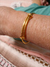 ECK南非錫金古法傳承推拉手鐲女實(shí)心越南沙金仿真不掉色首飾 7毫米亮面光面推拉手鐲 （35克 曬單實(shí)拍圖