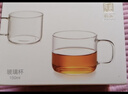 福容耐熱玻璃花茶杯水杯杯子耐高溫玻璃品茗杯家用帶把喝水杯泡加厚 150ML*4只裝 曬單實(shí)拍圖