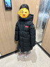 G.duck小黃鴨羽絨服兒童中長(cháng)款收腰連帽女童中大童加厚外套免洗防水童裝 黑色 中長(cháng)款羽絨服 120 -建議身高110-120cm 曬單實(shí)拍圖