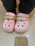 牧童兒童洞洞鞋女寶寶拖鞋室內居家鞋小童涼拖鞋軟底花園鞋 奶昔粉190 曬單實(shí)拍圖