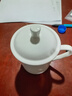 陶相惠茶杯陶瓷帶蓋大號喝茶杯辦公室水杯純白會(huì )議杯子骨瓷定制LOGO刻字 曬單實(shí)拍圖