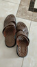 星頭啄木鳥(niǎo)【100%牛皮牛筋底】2025新款涼鞋男真皮男士防滑涼拖兩用沙灘鞋男 星頭啄木鳥(niǎo)5807新款棕色/N 42 曬單實(shí)拍圖