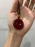 紀梵蒂 GEFIODEY紅瑪瑙吊墜平安扣無(wú)事牌項鏈女款正品男士掛件紅色玉石水晶掛墜 【收藏級】紅瑪瑙平安扣吊墜 曬單實(shí)拍圖