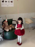 LUSON小O寶童裝 寶寶新年紅色蓬蓬裙女2026女童過(guò)年絲絨拜年背心公主裙 背心連衣裙 100 曬單實(shí)拍圖
