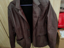 花花公子（PLAYBOY）高端海寧真皮皮衣男秋冬季新款中年加絨加厚西裝領(lǐng)休閑皮夾克西服 酒紅色加絨 加厚 XL 建議120-135斤 曬單實(shí)拍圖