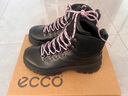 愛(ài)步（ECCO）休閑鞋女 女士高幫厚底增高牛皮休閑鞋 蹤跡220703 HL 黑色22070351052 37 曬單實(shí)拍圖