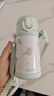 膳魔師（THERMOS）兒童保溫杯大容量水杯316l不銹鋼杯學(xué)生吸管杯運動(dòng)水壺喝水杯子 薄荷綠吸管杯 400ml （2套吸管） 曬單實(shí)拍圖