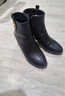達芙妮高跟鞋女法式粗跟短靴增高顯瘦皮靴女4622607023 黑色（加絨） 37 曬單實(shí)拍圖