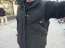 羅蒙（ROMON）立領(lǐng)加厚羽絨馬甲男士冬季潮流百搭工裝拉鏈口袋休閑保暖坎肩外套 黑色 2XL 150-170斤 曬單實(shí)拍圖