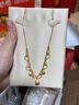 六福珠寶光影金足金絲綢金蕾絲水滴黃金項鏈套鏈送禮 計價(jià) GJGTBN0029 9.55克(含工費1442元) 曬單實(shí)拍圖