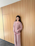 芬騰可安半邊絨睡衣女秋冬季25年新款柔軟加絨加厚保暖珊瑚絨可外穿家居服 5512 L (建議100-120斤) 曬單實(shí)拍圖