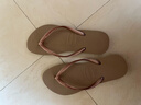 havaianas明星同款Slim細帶夾腳女人字拖平底海邊沙灘夏情侶拖鞋 3581-淺卡其色 37-38 巴西碼 曬單實(shí)拍圖