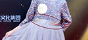 衣諾坊女童禮服長(cháng)裙兒童花童女孩演出服 灰色紗擺長(cháng)裙 130cm 曬單實(shí)拍圖