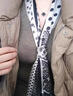 眺德高雙面長(cháng)條小絲巾女職業(yè)裝OL飄帶春秋季韓系ins裝飾小領(lǐng)巾水滴發(fā)帶 腰果花波點(diǎn) 參考長(cháng)約140CM 曬單實(shí)拍圖