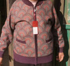 奉孝老年人秋冬保暖上衣女奶奶冬裝加絨加厚針織衫小個(gè)子媽媽冬季外套 曬單實(shí)拍圖