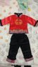 歐遙童裝男童套裝拜年服0-3歲男寶寶冬裝過(guò)年唐裝兒童漢服1周歲禮服冬 紅色 富貴吉祥兩件套 90 建議身高80-90 體重20-24斤 曬單實(shí)拍圖
