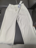逸陽(yáng)（ESE-Y）冬季拉絨闊腿褲女2025年醋酸羊毛柔軟親膚直筒褲 奶油霜白色 28 曬單實(shí)拍圖