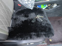 迪加倫 純羊毛汽車(chē)坐墊冬季短毛絨座墊羊剪絨車(chē)墊皮毛一體毛墊棉墊 前排單座-黑色 曬單實(shí)拍圖